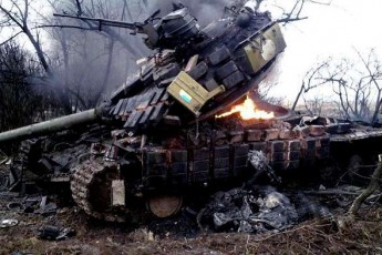 Бойовики заявляють, що в Щасті підбили танк ЗСУ