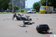 У Луцьку легковик зіткнувся з мотоциклом, є постраждалі ФОТО
