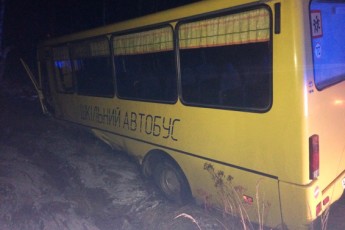 Водій загинув, 4 дітей травмовано: BMW влетів у шкільний автобус на Житомирщині