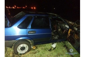 Автомобіль загорівся під час ДТП на Миколаївщині
