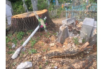 Ківерцівські комунальники повністю потрощили кладовище, зрізавши там дерева