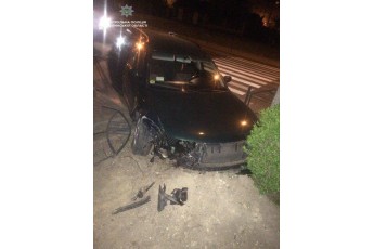 У Луцьку автівка влетіла в огорожу та електроопору (фото)
