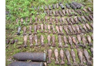 На Волині знайшли значну кількість артилерійських мін (фото)