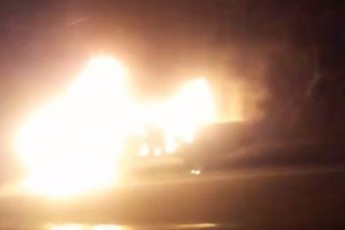 На Волині під час руху загорівся автомобіль (відео)