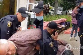 Поліцейські жорстоко скрутили пенсіонера через торгівлю (відео)