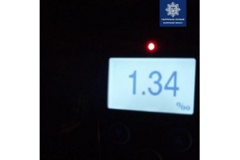 Вночі у Луцьку спіймали дуже п'яного мотоцикліста без шолому (фото)