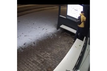 У Луцьку вандали пошкодили нову зупинку, просять упізнати порушників (відео)