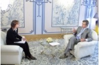 Ющенко поспілкувався з латвійським журналістом 