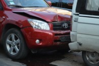 У Луцьку на світлофорі відразу три автомобілі зіткнулися в «гармошку»