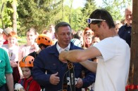 Романюк відвідав відкриття першого мотузкового парку у Луцьку
