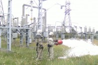 Волинські рятувальники «гасили» енергетичну підстанцію
