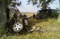 На Донеччині легковик влетів у дерево: загинуло чотири людини