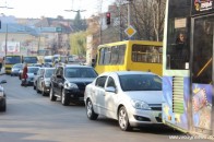Сьогодні у центрі Луцька трапився кількасотметровий затор