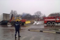 На Волині через негоду вантажівка з'їхала в кювет