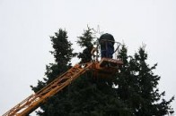 У Луцьку перенесли наметове містечко заради ялинок