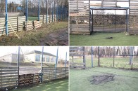 На Волині футболісти тренуються на зруйнованому спортмайданчику