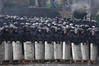На Грушевського стягнули великі сили міліції