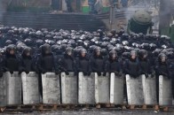 На Грушевського стягнули великі сили міліції