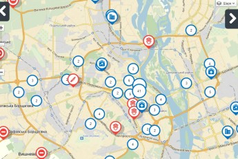 Створили сайт, де позначені пункти дислокації «Беркуту» та тітушек
