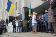 Біля Волинської ОДА мобілізовують добровольців на Київ