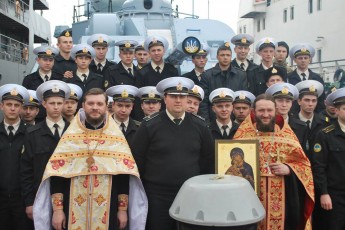 Священики Волині відслужили молебень на корветі «Луцьк»