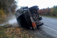 У Луцькому районі перекинулася вантажівка. Є потерпілі