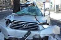 «Тойота» протаранила паркан луцького дитсадка