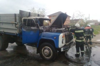 На Волині горів вантажний автомобіль