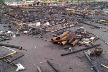 Прикордонники показали, що сталося з їхнім табором після 40-хвилинного обстрілу з мінометів ВІДЕО