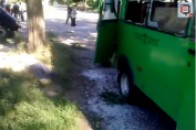 Моторошне відео розстріляних пасажирів маршрутки в Краматорську ВІДЕО