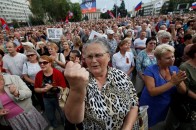 Губарєв пообіцяв дійти до Києва, а донеччани під прапорами СРСР і Росії кричали «Ура», - мітинг у Донецьку