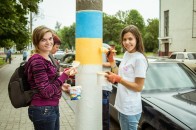 На вулицях Нововолинська  з’явилися «патріотичні» стовпи ВІДЕО