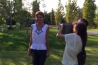 Сім'я Порошенків підтримала флешмоб обливання холодною водою ВІДЕО