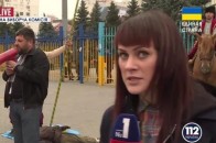 Під будівлею ЦВК стратили опудало глави комісії ВІДЕО