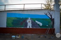 На Волині розмалювали стіну навпроти міськвиконкому ФОТО