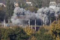 «Кіборги» на танках вибивають терористів з донецького аеропорту ВІДЕО