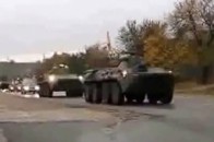 З Криму на континентальну Україну їде колона БТРів ВІДЕО