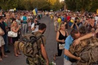 Як провожали бійців з СІЗО на Волинь ВІДЕО
