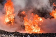 Українська артилерія знищила військовий склад бойовиків ВІДЕО