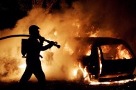 На Волині вночі горіла автівка