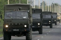 В Алчевськ увійшла колона завантажених армійських «КамАЗів»