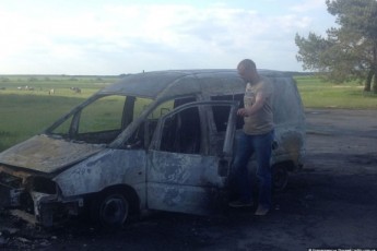 При нез'ясованих обставинах згоріло авто волинського активіста ВІДЕО