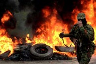 У Горлівці активні бої: люди в паніці залишають домівки