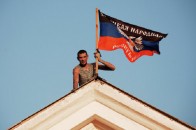 Жителі Докучаєвська вийшли на мітинг проти «ДНР»