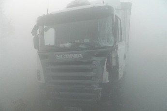 На ковельській трасі через дим від палаючих торфовищ ‒ масштабна аварія ФОТО