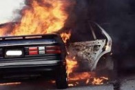 На Волині посеред траси загорілося авто