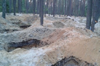 На маневицьких «бурштинових копальнях» засікли свіжі ями. ФОТО