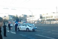 Харківські поліцейські протаранили маршрутку. ФОТО