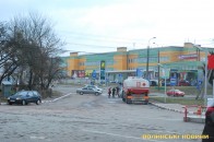 У Луцьку невідомі знесли зупинку