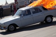 У Луцьку на ходу спалахнула автівка